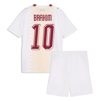 Billige Fotballdrakt Marokko Brahim Diaz #10 Replika Bortedraktsett Barn VM 2026 Kortermet (med bukser)